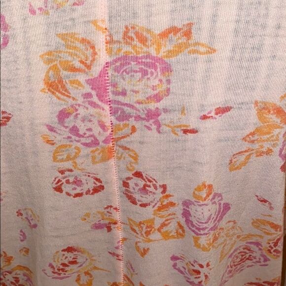 Free People Tourist Floral Design Pink Shirt Contemporary Feminine Casual - Picture 6 of 11